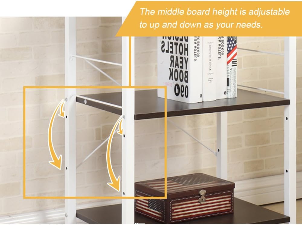 SDHYL Microwave Oven Rack Storage Shelf Kitchen Baker's Rack Storage Cart for Kitchen, Black, S7-WK-W4-BK-US: Kitchen & Dining