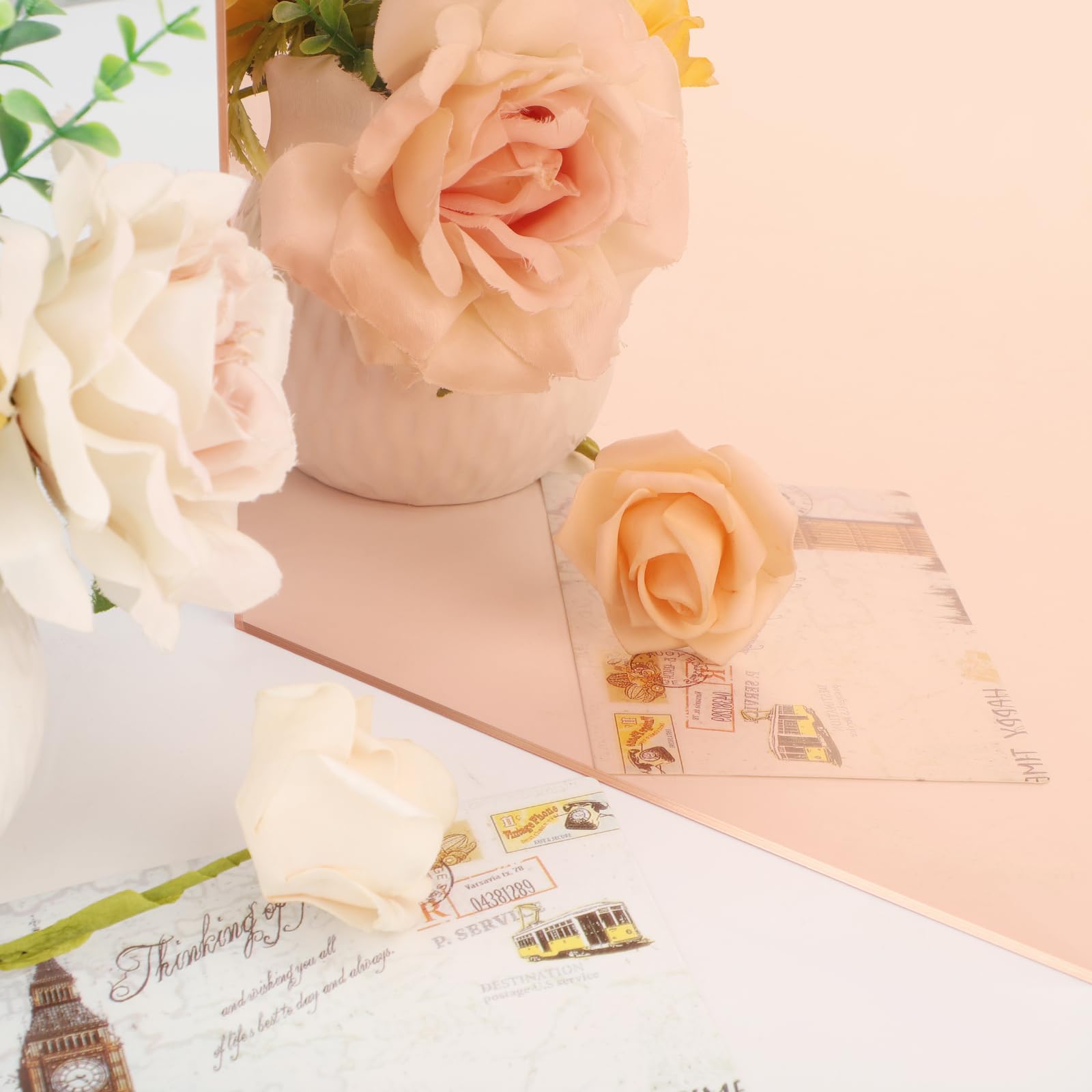 Enoin 2pcs 8 x 12 Inch Rose Gold Acrylic Sheet