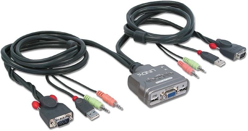 LINDY 2 Port USB KVM Switch with Audio - Control 2 Computers