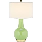 SAFAVIEH Lighting Collection Paris Modern Green Ceramic 28-inch Bedroom Living Room Home Office Desk Nightstand Table Lamp (L