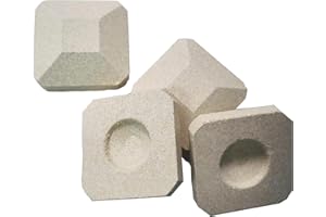 SOLDBBQ Efficient Radiates Heat -Reusable Ceramic Briquettes for Gas Grill, Ceramic Briquettes Replacement for Lynx L27, L30, CS30 Gas Grill,50 Pieces, 2" by 2" Each