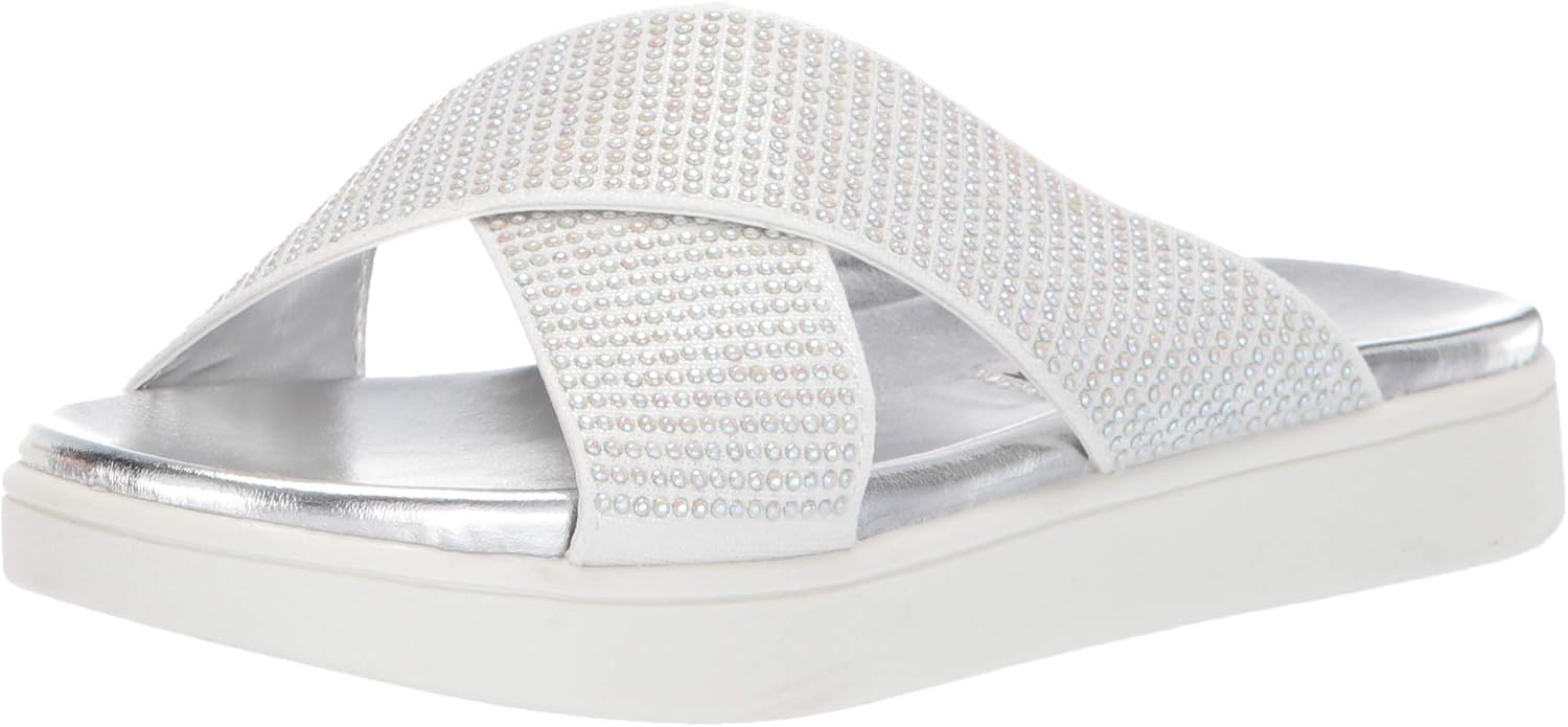 steve madden silver slides