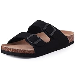ODOLY Unisex Cork Footbed Slide Sandal, Arch