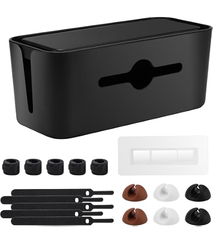 Bluelounge CableDrop Multi-Purpose Cable Clips – 12 Pack, Black, Rubber & Plastic, NEW
