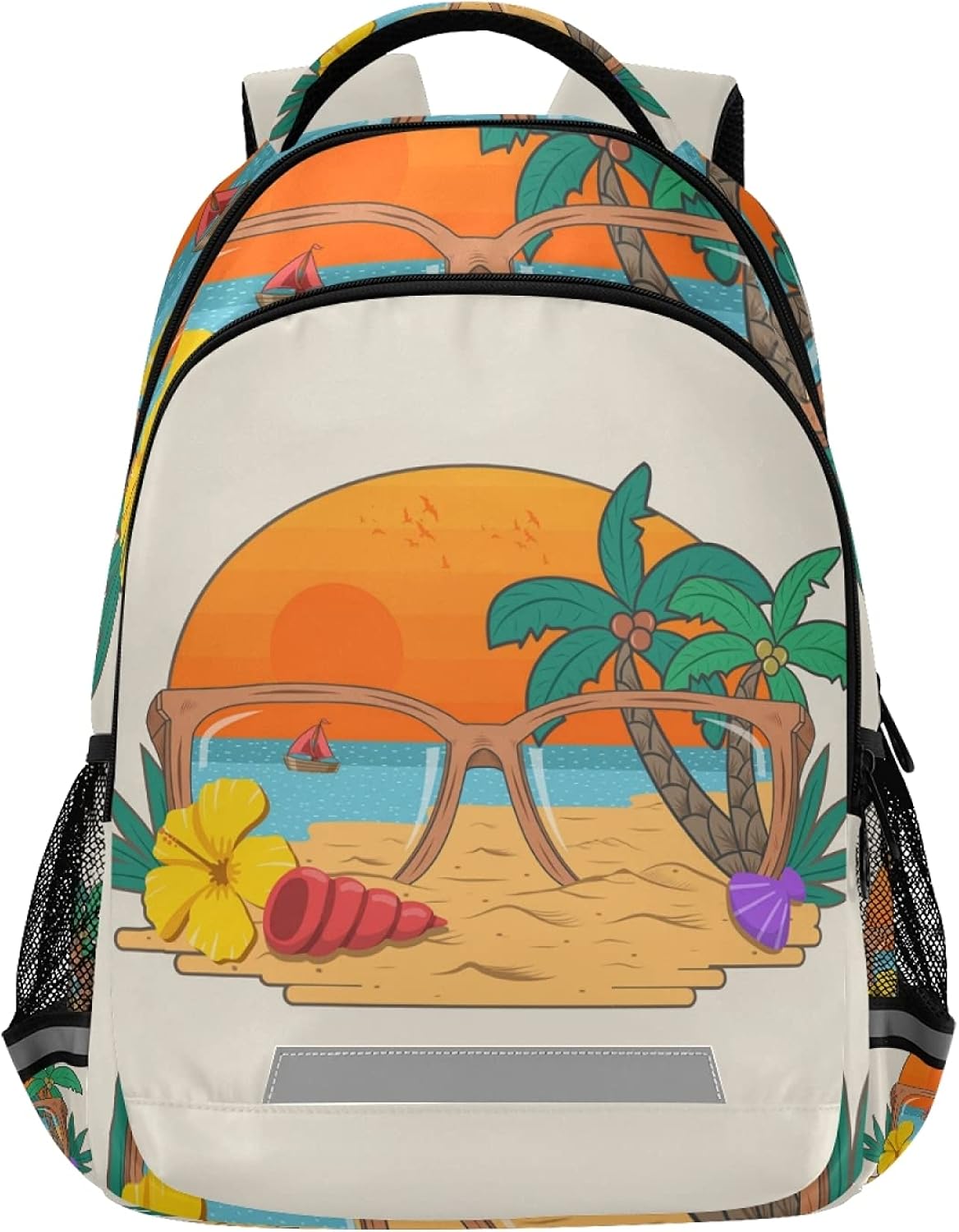 Summer Beach Sand Tree Kids Backpack for Boys & Girls 16.7 Inch All