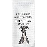 Tzhim Greyhound Gifts Kitchen Towels, Italian Greyhound Gifts, GreyhoundDog Hand Towels, GreyhoundDog Dishcloths Tea Towel Dish Towels for Kitchen, DogKitchen Decor, 16x24 Inch