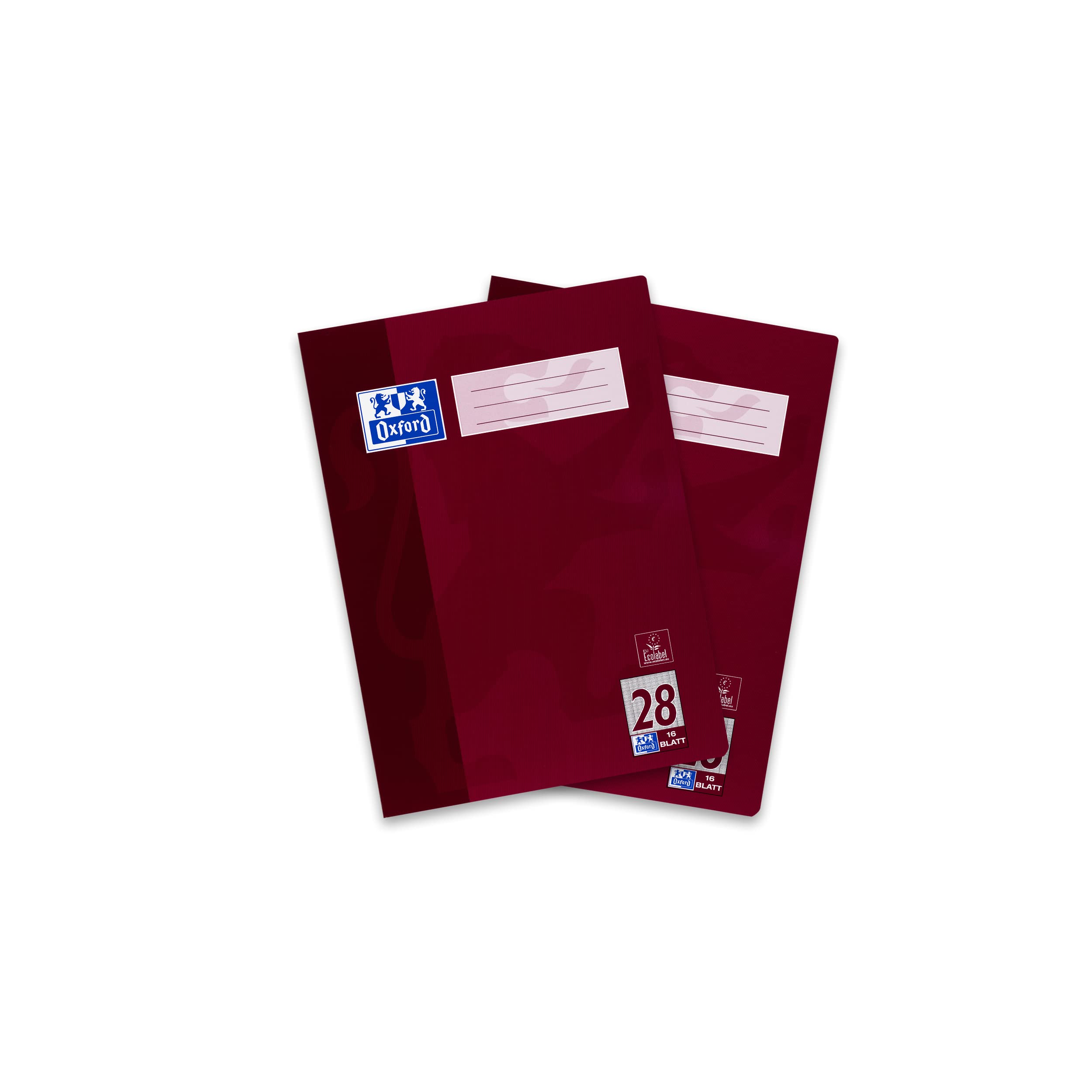 Oxford A4 School Notebook, Lined Line Style 28 - Squared. Aubergine
