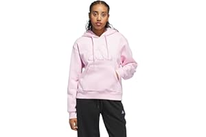 adidas womens Seasonal Essentials Ruffled Big Logo Graphic Hoodie