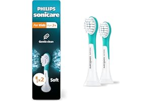 Philips Sonicare for Kids - Genuine Replacement Electric Toothbrush Heads, Compact Size, for Kids Aged 3+, 2 Pack, HX6032/94
