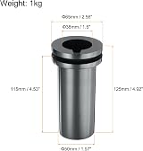 Sourcing Map Graphite Crucible 1kg 38mm ID 125mm H Melting Gold Silver Copper view 2