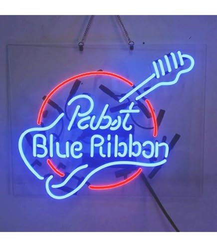 Pabst Blue Ribbon Sign Pabst Blue Ribbon Neon Beer Sign Light