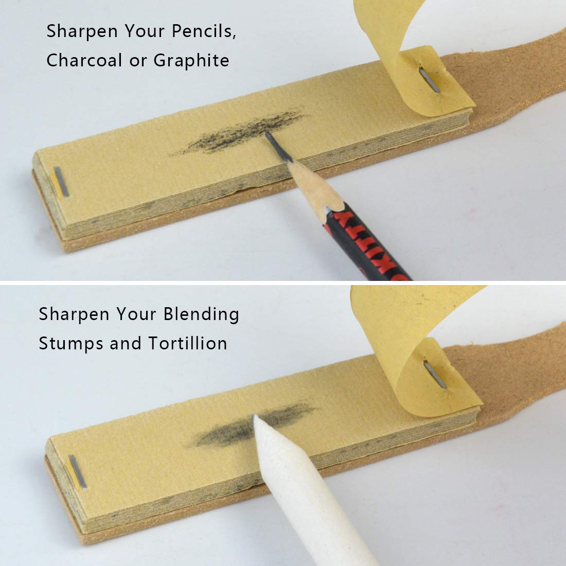 Yolyoo 20 Pcs Blending Stumps and Tortillions Set with 2 Sandpaper Pencil Sharpener, 1 Pencil Extension Tool and 1 Eraser for Student Sketch Drawing Accessories