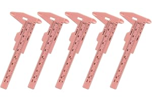 BAMTTOO Mini Plastic Caliper 5/10 Pack 80mm Vernier Caliper Double Scale Sliding Gauge Measuring Tool for Student Office Jewe