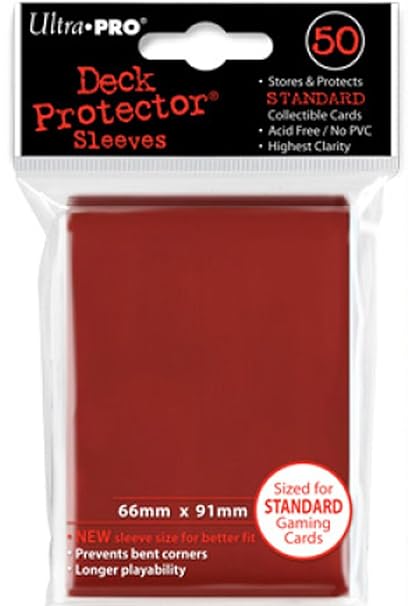 50 Red Ultra Pro Sleevesdeck Protectors For Magicmtgpokemon Cards Standard Size