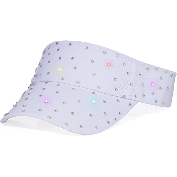 Glitter Sequin Visor for Ladies, Beige ,One Size at Amazon  display picture 1