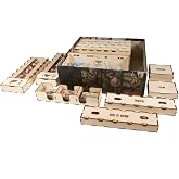 The Broken Token Game Organizer - Blood Rage Compatible Game Organizer, Wooden Storage Box for Tabletop Games