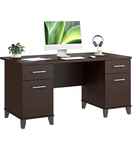 Amazon.com: Bush Home 60-Inch Office Desk with Drawers, Computer