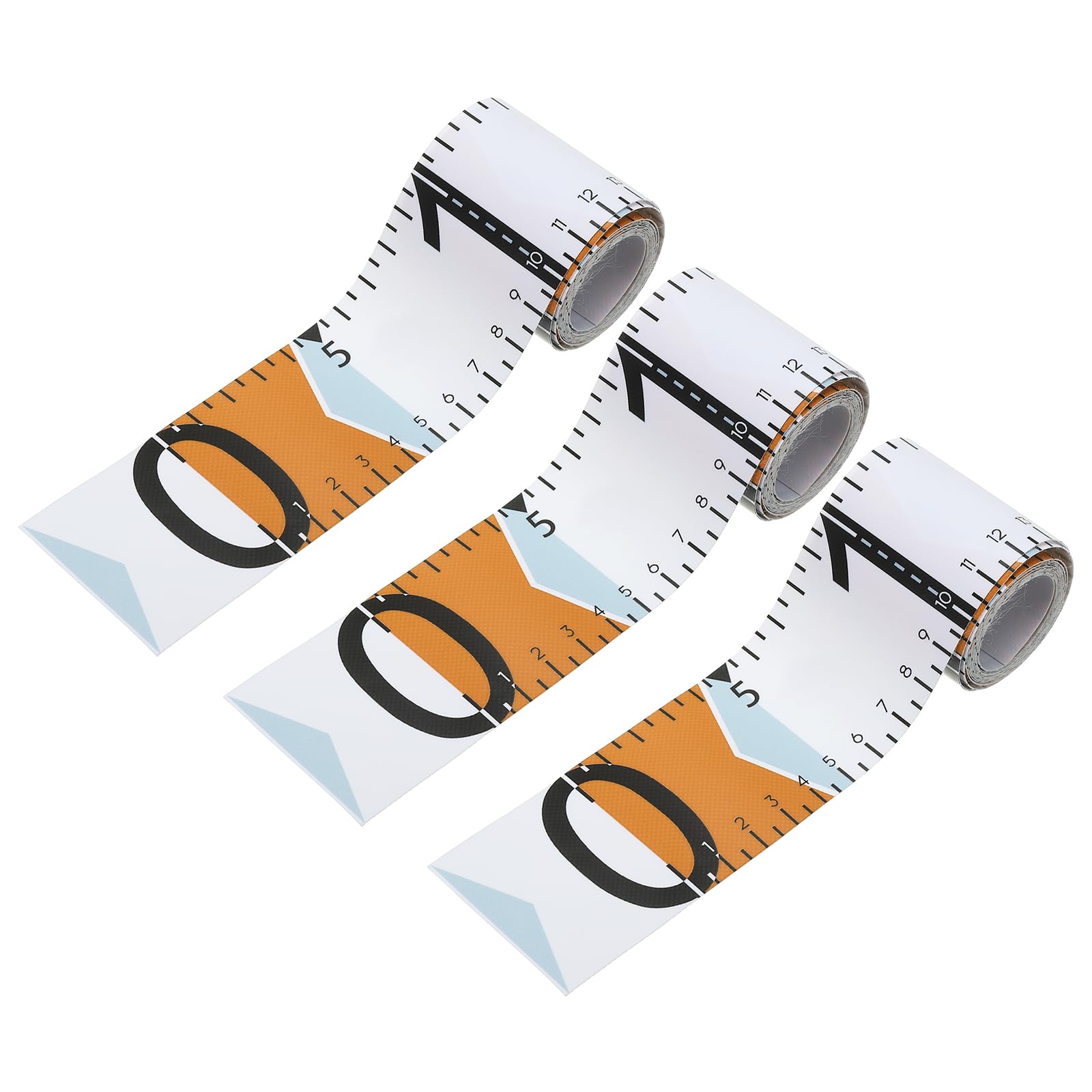 PATIKIL Fish Ruler, 3 Pack 53 Inch Orange PVC Waterproof Fishing Measuring Tape