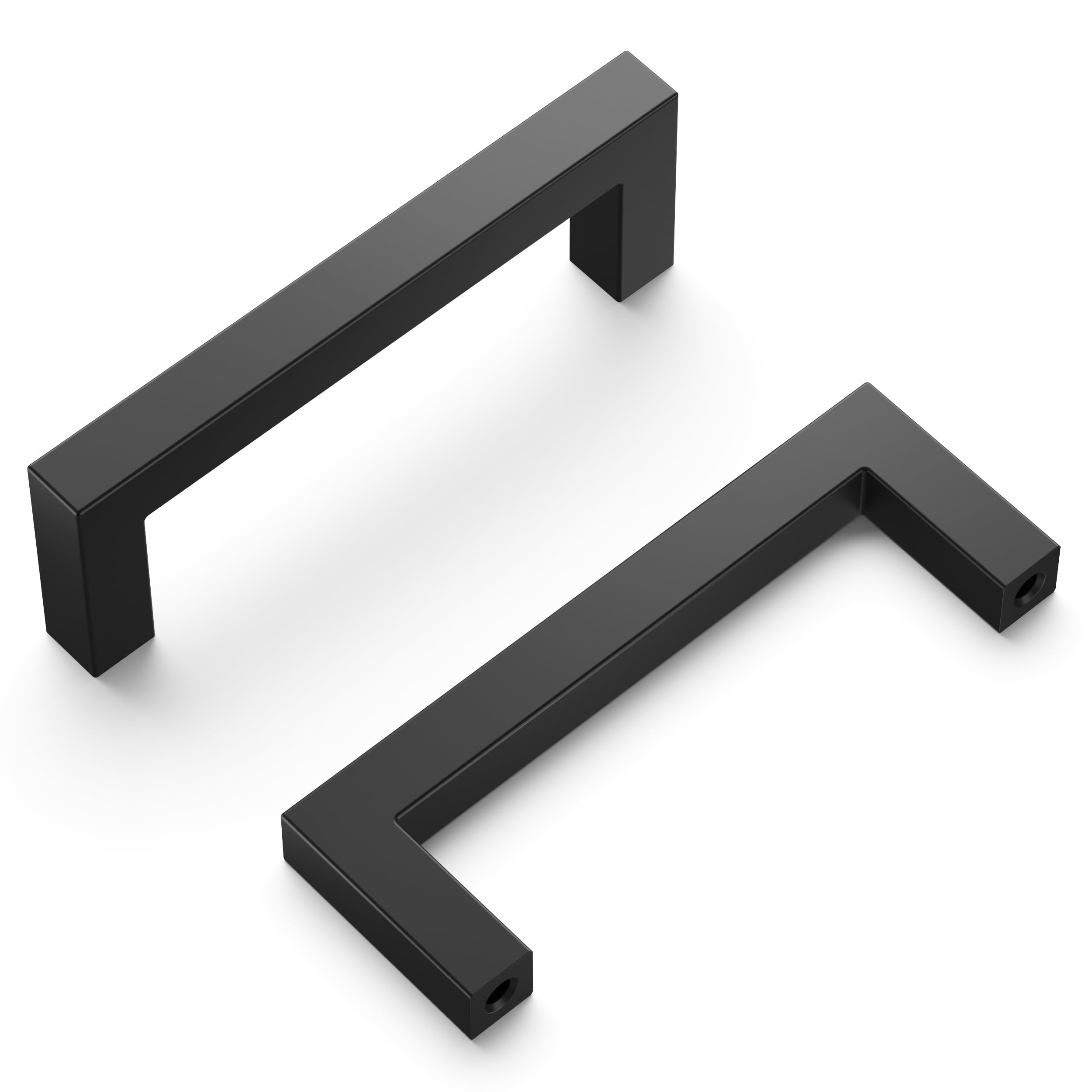 Hickory Hardware Heritage Designs Contemporary Pull 3-3/4 Inch (96mm) Center to Center Matte Black Finish (10-Pack)