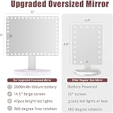 FASCINATE Lighted Makeup Vanity Mirror 45 LED, 360° Rotation, USB Rechargeable view 3