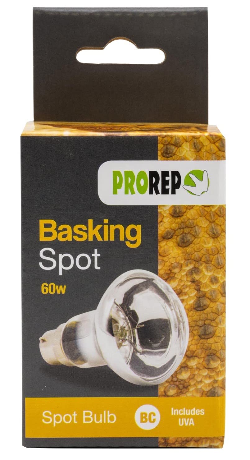 ProRep Basking Spot Lamp 60 Watts BC | Bayonet Basking Bulbs | Clear Reflector Spot Bulb | Reptile Lighting | Spotlight