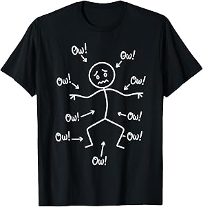 Ow Ow Ow Ow Saying Body Pain Character T-Shirt