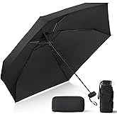 LEAGERA Compact Travel Umbrella with Case - Mini Umbrella for Purse, Small Lightweight &Tiny Design Perfect for Parasol Outdoor Sun&Rain Umbrellas