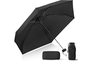 LEAGERA Compact Travel Umbrella with Case - Mini Umbrella for Purse, Small Lightweight &Tiny Design Perfect for Parasol Outdoor Sun&Rain Umbrellas
