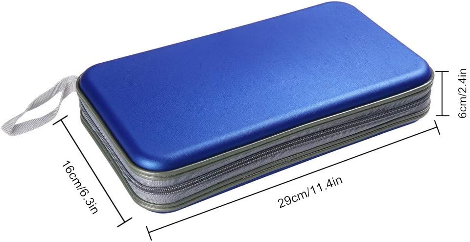 Siveit 80 Capacity Heavy Duty CD/DVD Wallet Binder, Storage, Case, Bag, Holder, Booklet (Blue): Computers & Accessories