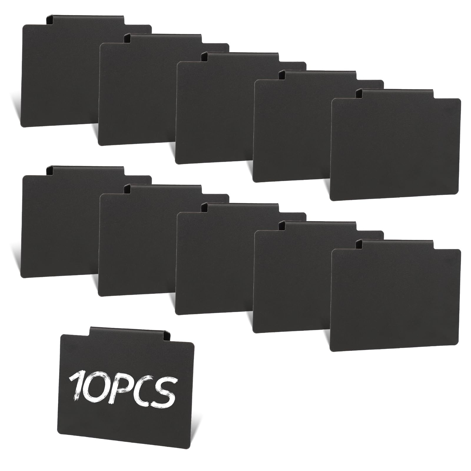Photo 1 of 10Pcs Basket Labels Clip on Set Basket Labels Clip on Label for Storage Bins Kitchen Pantry Baskets Box Laundry Organization(Black)
