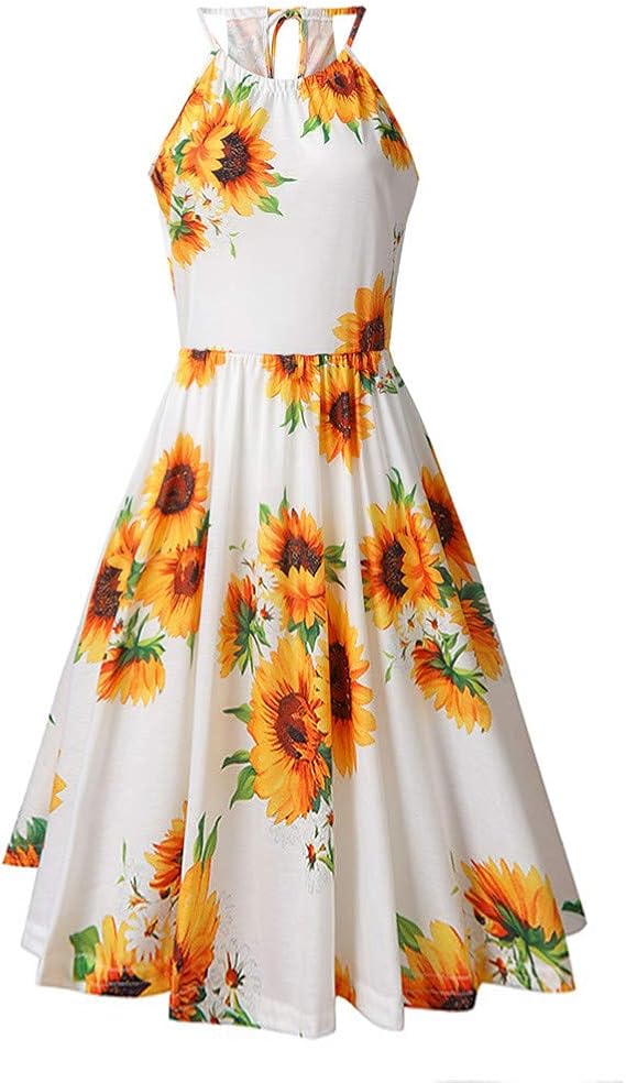 vestido rodado de girassol