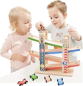 Baobe Jouet De Piste En Bois Jouet De Circuit De Voiture Pour Enfants Bebe Jouet Voiture Rampe De Course De La Ville Jouet Educatif Comme Cadeau Pour Tout Petits Amazon Fr Jeux Et Jouets