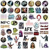 World of Warcraft Popular Game Stickers Laptop Stickers Waterproof Skateboard Snowboard Car Bicycle Luggage Decal 50pcs Pack (World of Warcraft)