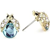 Betsey Johnson Crystal Bug Stud Earrings