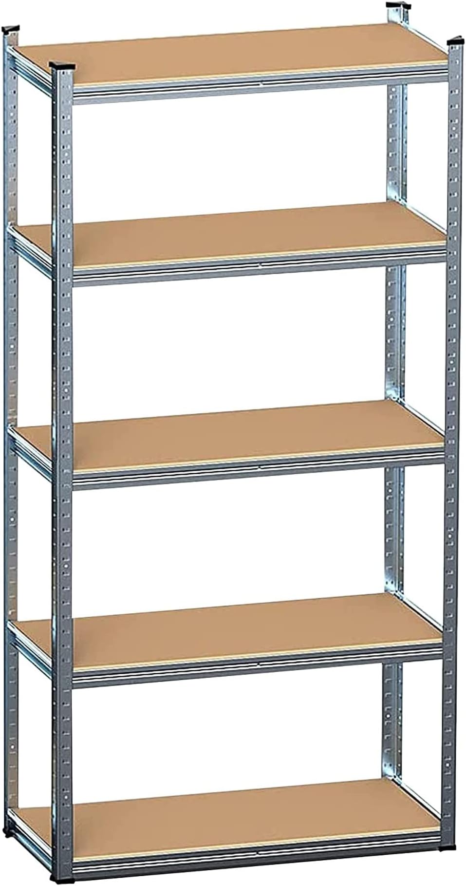 Pluto Packaging 5 Tier Heavy Duty Garage Shelving Unit Boltless Metal Storage