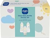 MAM Glass Baby Bottle Starter Set 4 Pieces 260ml 170ml Soother 0-2m view 2