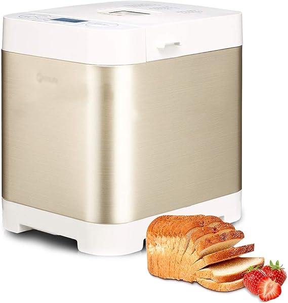 Stainless Steel Bread Machine, 1.5LB 18 Menus Bread Maker with Fruit
