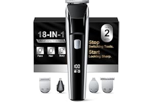 YGZ Beard Trimmer for Men, Electric Razor Hair Clippers for Men, Gifts | 4-in-1 Grooming Kit With Guide Combs for Beard, Body