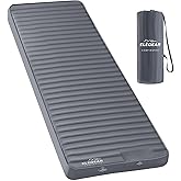 Elegear CumbreX™ Air & Foam Camping Sleeping Pad, HexaFoam Camping Mattress Pad with Built-in Foot Pump Memory Foam Camp Pad 4-Season R-Value 9.5 Camp Sleeping Mat for Travel/Car/Tent, Gray