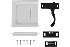 Aussio RV Screen Door Latch Handle Kit (Right Hand) and Slide 12" Panel for RV Trailer Camper Motor Home Entry Door Hardware with Slide Stop