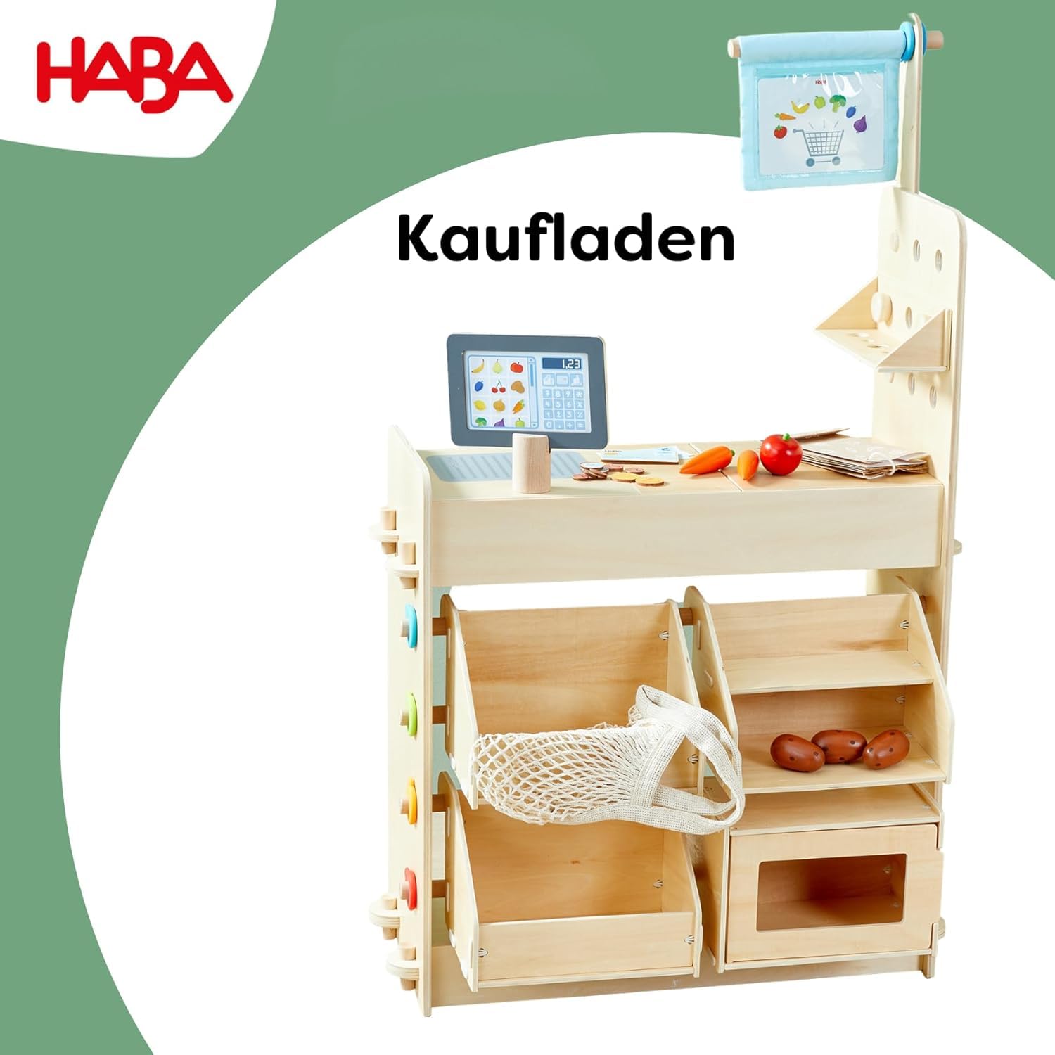 HABA Creative Play 3 in 1 - Spielküche, Kaufladen & Werkstatt für Kinder ab 3 Jahren - Werkzeugloser Aufbau & Einfacher Wechsel - 2011830001 3