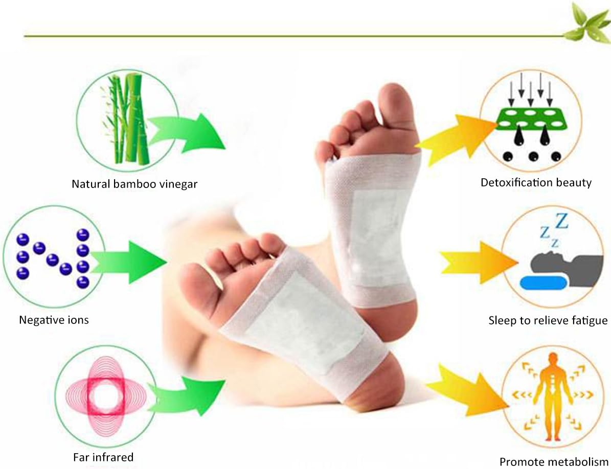 Foot Pads, Kapmore 100 Relief Foot Pads and 100 Adhesive Sheets for Removing Impurities, Relieve Stress Improve Sleep: Health & Personal Care