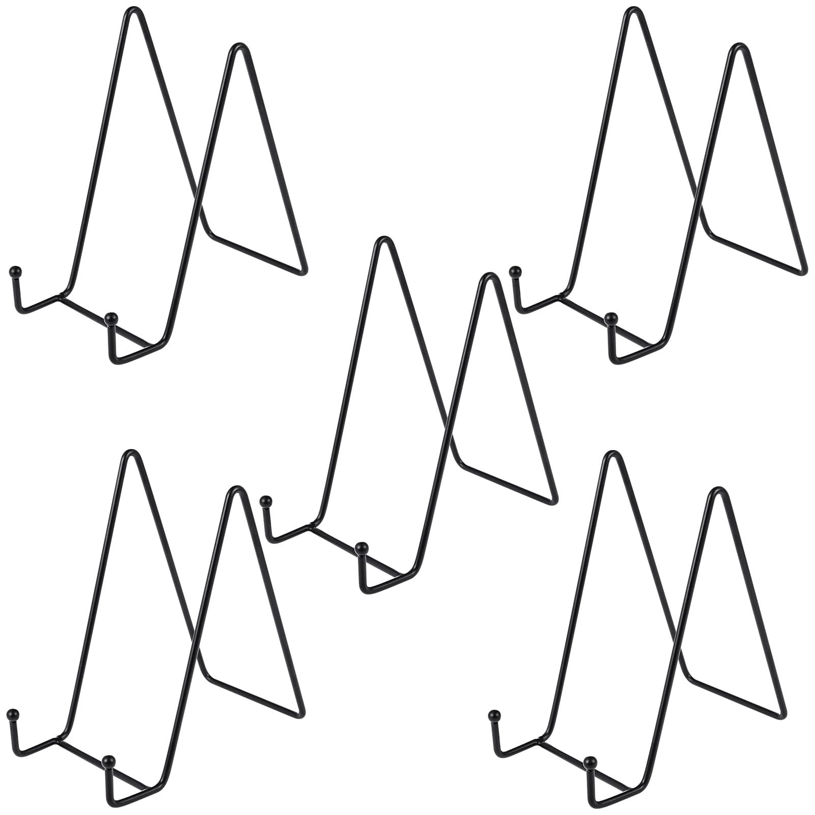 Fuyamp 5PCS Display Stands 6 Inches Picture Frame Stand, Stands for Display, Plate Holder Display Stand Holders for Picture, Decorative Plate, Dish, Book, Photo Easel and Tabletop Artistic Work(Black)