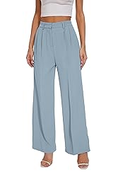 FUNYYZO Women's Wide Leg Pants High Elastic Waisted