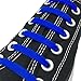 Joyshare 1 Set No Tie Lazy Silicone Rubber Elastic Shoelace,Sneaker Shoe Laces Running Shoelaces,Athletic Shoe Laces- Colorful (Blue, Kids/12pcs)