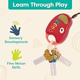 B. toys FunKeys Toy with Lights and Sounds Red Key Fob Pretend Play view 3