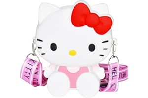 ENENSET Kitty Crossbody Bag with Adjustable Shoulder Strap, Handbag with Zipper Cute Mini Anime Kitty Coin Wallet Purse