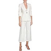 Cinq à Sept Womens White Denim Khloe Blazer
