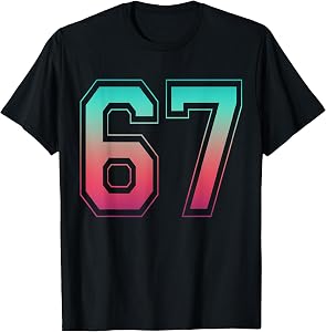 67 Graphic 6 7 Boys Girls Six Seven T-Shirt