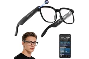 AI Smart Glasses with Camera, 4K HD Video &amp; Photo Capture, Real-Time Translation, Recording Glasses with AI Assistant, Open-Ear Audio, Object Recognition, Bluetooth, for Travel (Transparent Lens)4.8 out of 5 stars 381 offer from $73.99